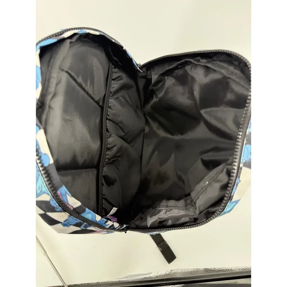 Disney Stitch Character Backpack Checkered Print School Travel Daypack 12x16